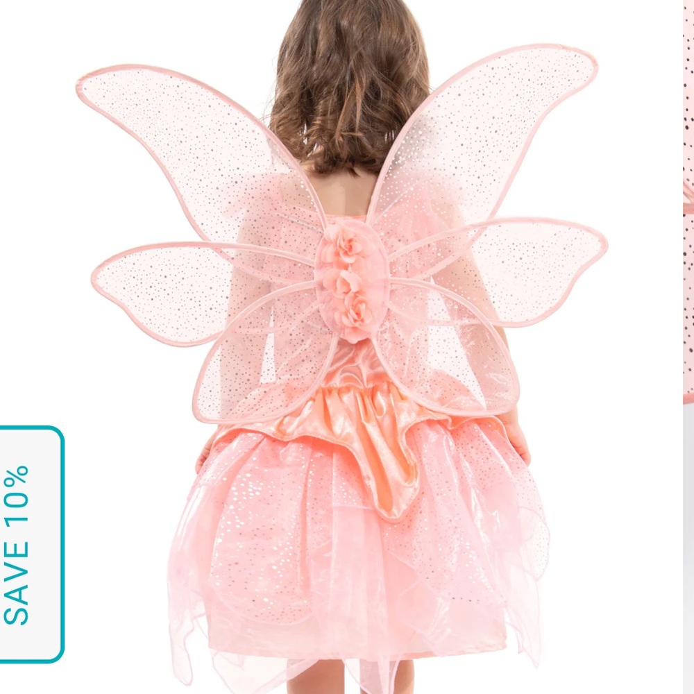 3 Piece Fairy Costume (Dress, Wings, Halo)